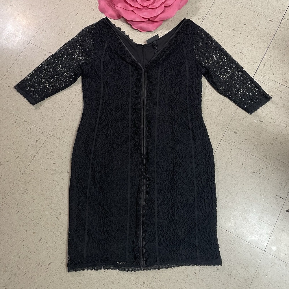 NWT ISABEL TOLEDO‎ for LANE BRYANT Womens Sz 20 Black Lace Sheath Dress
